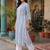women printed regular cotton kurta with trousers