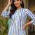 women printed regular cotton kurta with trousers