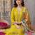 women floral embroidered regular thread work kurta with trousers & with dupatta