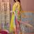 women floral embroidered regular thread work kurta with trousers & with dupatta