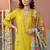 women floral embroidered regular thread work kurta with trousers & with dupatta