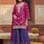 women ethnic motifs embroidered regular kurta with sharara & with dupatta