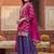 women ethnic motifs embroidered regular kurta with sharara & with dupatta