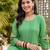 women animal printed pleated cotton kurta with trousers