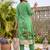 women animal printed pleated cotton kurta with trousers