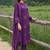 women ethnic motifs embroidered regular thread work cotton kurta with trousers & with dupatta