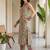 women printed regular cotton kurta with trousers