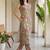 women printed regular cotton kurta with trousers