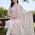 women printed regular cotton kurta with trousers & with dupatta