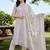 women printed regular cotton kurta with trousers & with dupatta