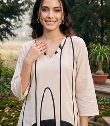 women printed regular cotton kurta with trousers