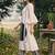 women printed regular cotton kurta with trousers