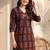 women printed regular kurta with trousers