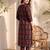 women printed regular kurta with trousers