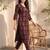 women printed regular kurta with trousers