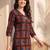 women printed regular kurta with trousers
