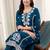 women ethnic motifs embroidered regular thread work kurta with trousers