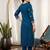 women ethnic motifs embroidered regular thread work kurta with trousers