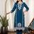 women ethnic motifs embroidered regular thread work kurta with trousers