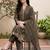 women ethnic motifs embroidered regular thread work cotton kurta with trousers & with dupatta