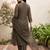 women ethnic motifs embroidered regular thread work cotton kurta with trousers & with dupatta
