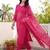 women ethnic motifs printed regular cotton kurta with trousers & with dupatta