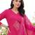 women ethnic motifs printed regular cotton kurta with trousers & with dupatta