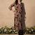 women ethnic motifs printed regular cotton kurta with trousers & with dupatta