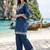 women ethnic motifs embroidered regular thread work linen kurta with trousers