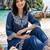 women ethnic motifs embroidered regular thread work linen kurta with trousers