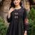 women ethnic motifs embroidered panelled thread work cotton kurti with trousers