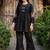 women ethnic motifs embroidered panelled thread work cotton kurti with trousers