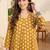 women ethnic motifs printed regular cotton kurta with trousers