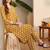 women ethnic motifs printed regular cotton kurta with trousers