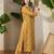 women ethnic motifs printed regular cotton kurta with trousers