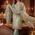 women ethnic motifs embroidered regular kurta with trousers & with dupatta