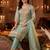women ethnic motifs embroidered regular kurta with trousers & with dupatta