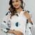 women printed regular cotton kurta with trousers & with dupatta