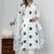 women printed regular cotton kurta with trousers & with dupatta