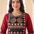 women ethnic motifs yoke design regular cotton kurta with palazzos & with dupatta