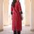 women ethnic motifs yoke design regular cotton kurta with palazzos & with dupatta