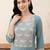 women ethnic motifs embroidered regular thread work kurta with trousers