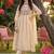 women floral embroidered empire thread work kurta with trousers & with dupatta