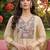 women floral embroidered empire thread work kurta with trousers & with dupatta