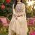 women floral embroidered empire thread work kurta with trousers & with dupatta