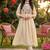 women floral embroidered empire thread work kurta with trousers & with dupatta