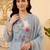 women ethnic motifs embroidered regular kurta with trousers & with dupatta