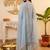 women ethnic motifs embroidered regular kurta with trousers & with dupatta