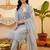 women ethnic motifs embroidered regular kurta with trousers & with dupatta
