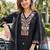 women floral embroidered regular thread work kurta with trousers & with dupatta